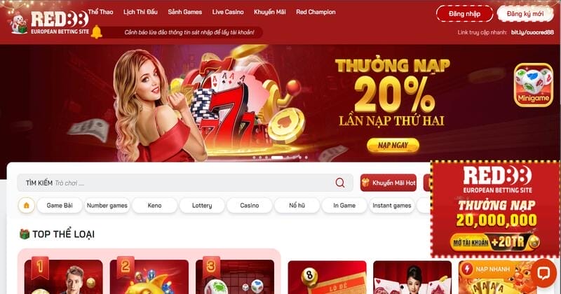 Website 8red88.com chính chủ thuộc hệ thống nhà cái RED88