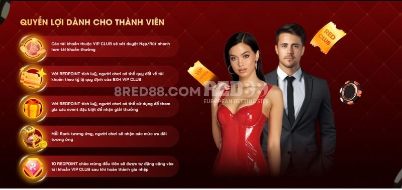 Sự kiện VIP CLUB dành riêng cho anh em tham gia tại Red88