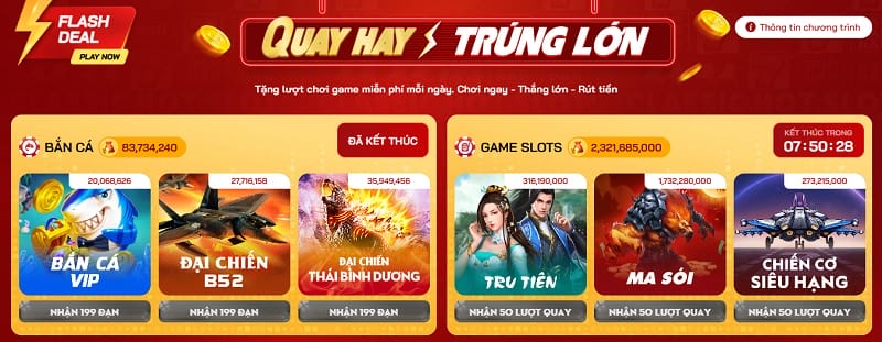 Sự kiện Quay Hay Trúng Lớn tại Red88